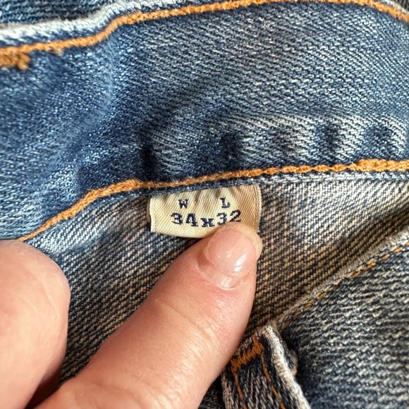 Abercrombie & Fitch Jeans Baggy Loose Relaxed Button Fly Preppy Academia Size 34 - Picture 6 of 15